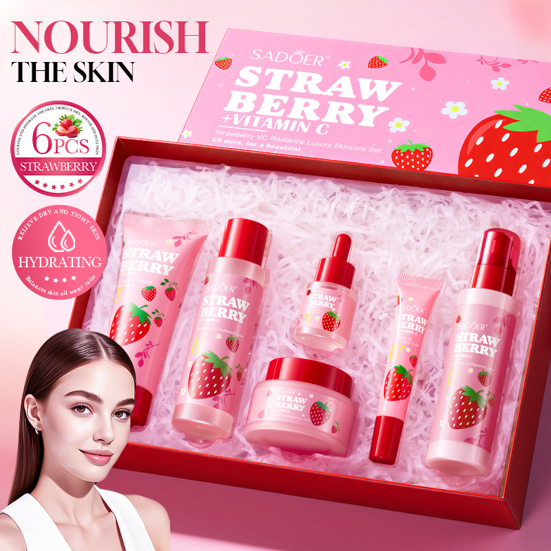 Luxury Skincare Gifts - Çilek VC Aydınlatıcı Lüks Bakım 6