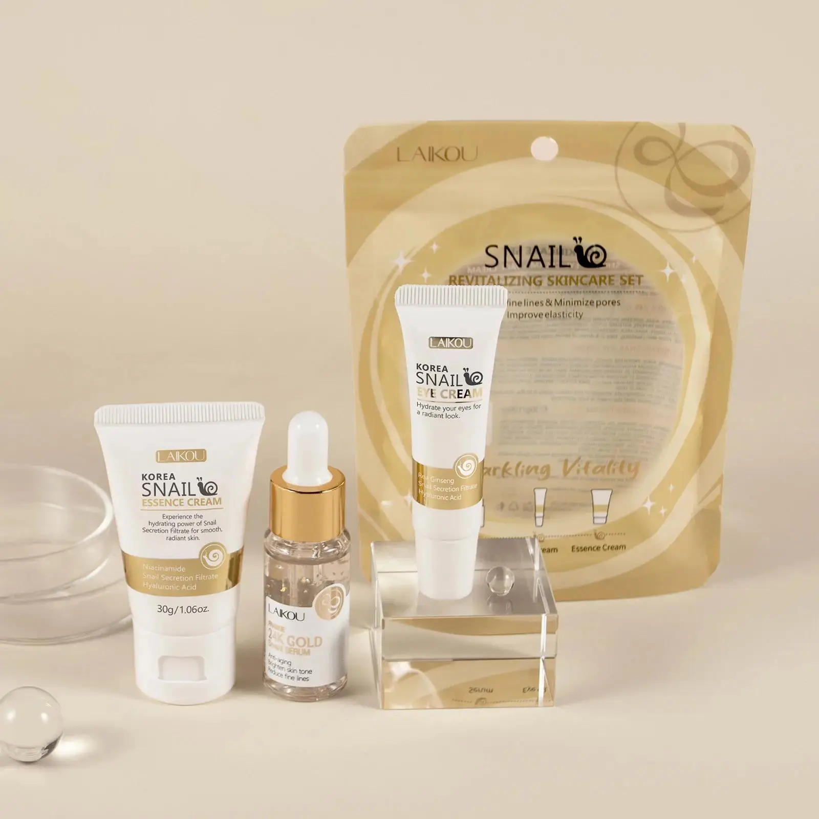 Luxury Gold Skincare - 24 Ayar Altın Salyangoz Onarıcı Serum